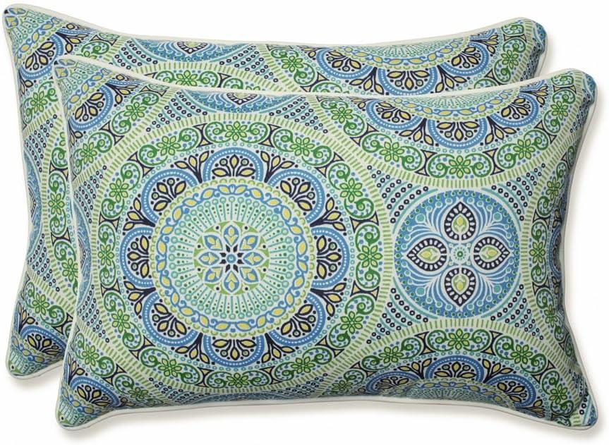 Pillow Perfect Geometric Indoor/Outdoor Reversible Throw Pillow (Set of 2)