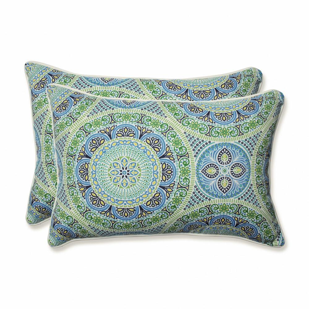 Pillow Perfect Geometric Indoor/Outdoor Reversible Throw Pillow (Set of 2)
