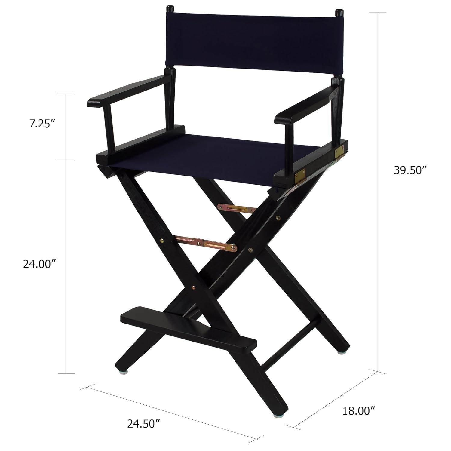 Extra-Wide Premium 24 in. Oak Counter Height Directors Chair