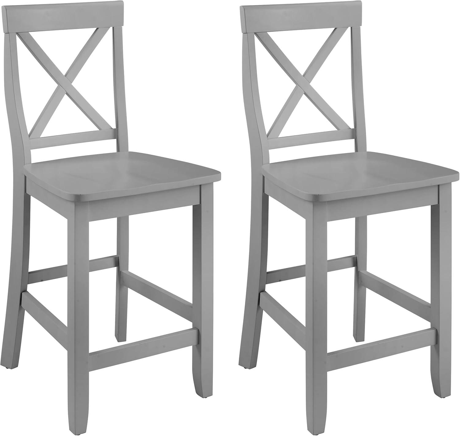 2pc X-Back Counter Height Barstools - Crosley