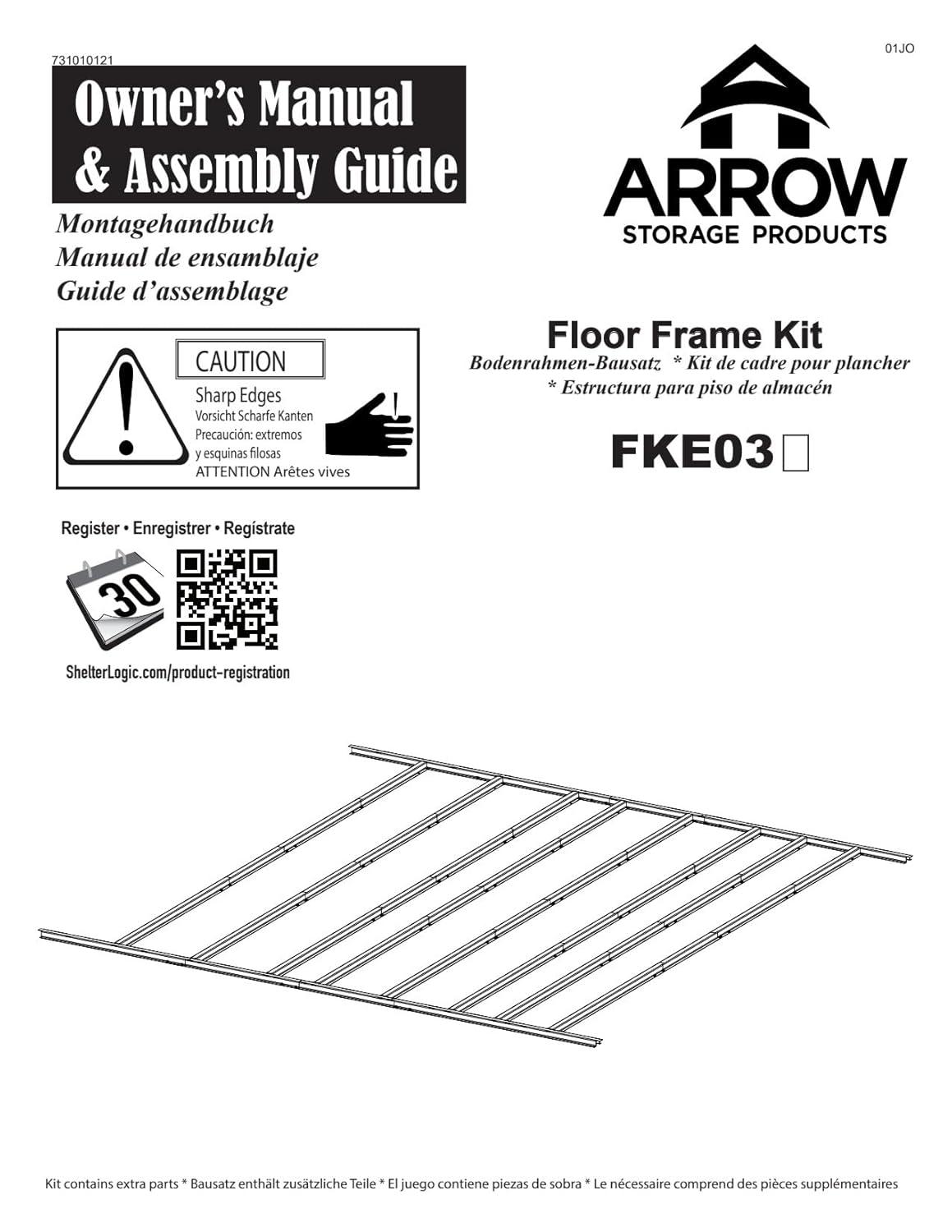 Arrow Arrow Rust Resistant Steel Flooring Kit