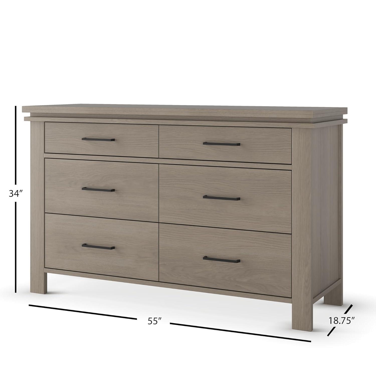 Child Craft Denman 55" Wide 6-Drawer Double Dresser