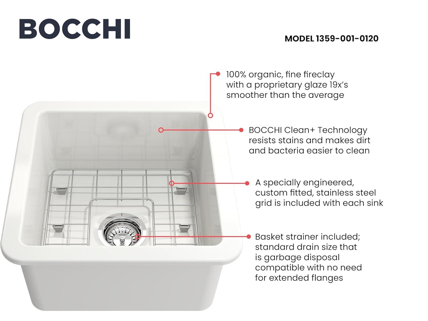 Sotto 18'' L Single Bowl Fireclay Kitchen Sink
