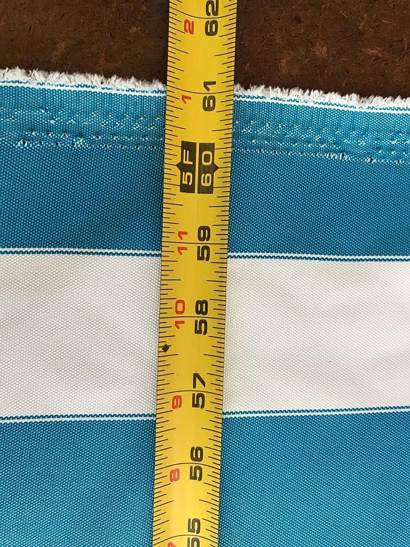 STRIPE CANVAS AWNING FABRIC WATERPROOF OUTDOOR FABRIC 60" Blue / WHTE ( 1 yard)