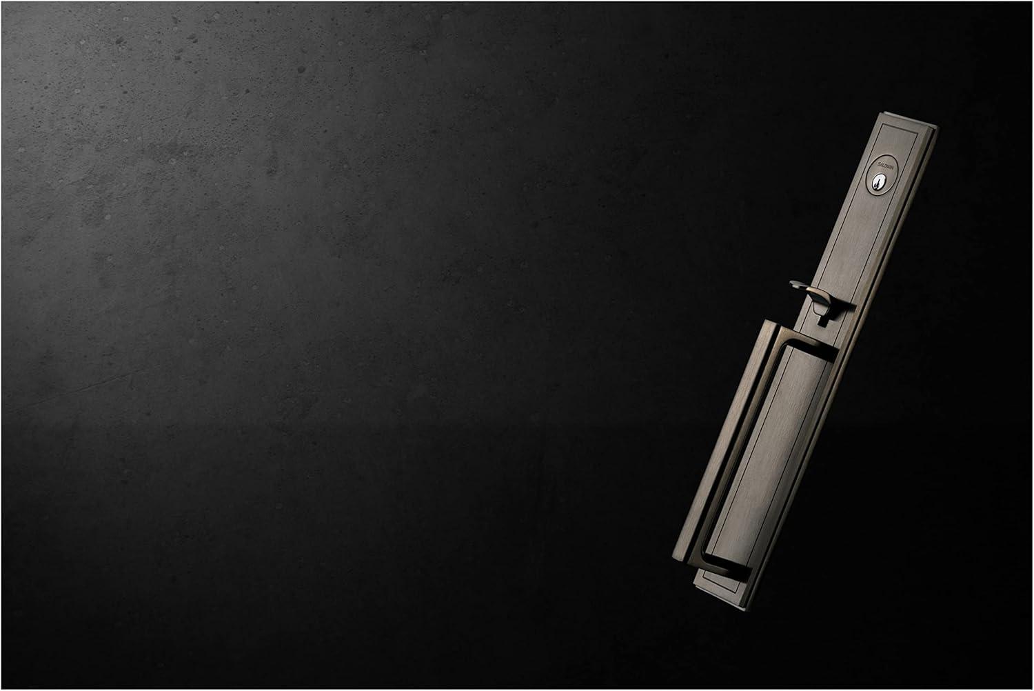 Baldwin 85311.ENTR Hollywood Hills Full Plate Single Cylinder Door Handleset with Interior K008 Knob and Emergency Egress Function - Polished Chrome