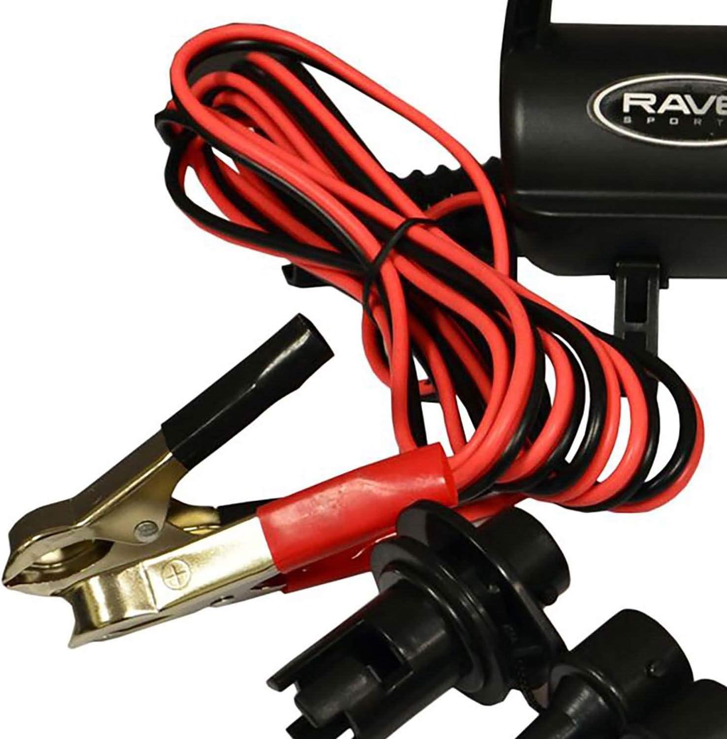 12V Black High Pressure Inflator/Deflator with Alligator Clips