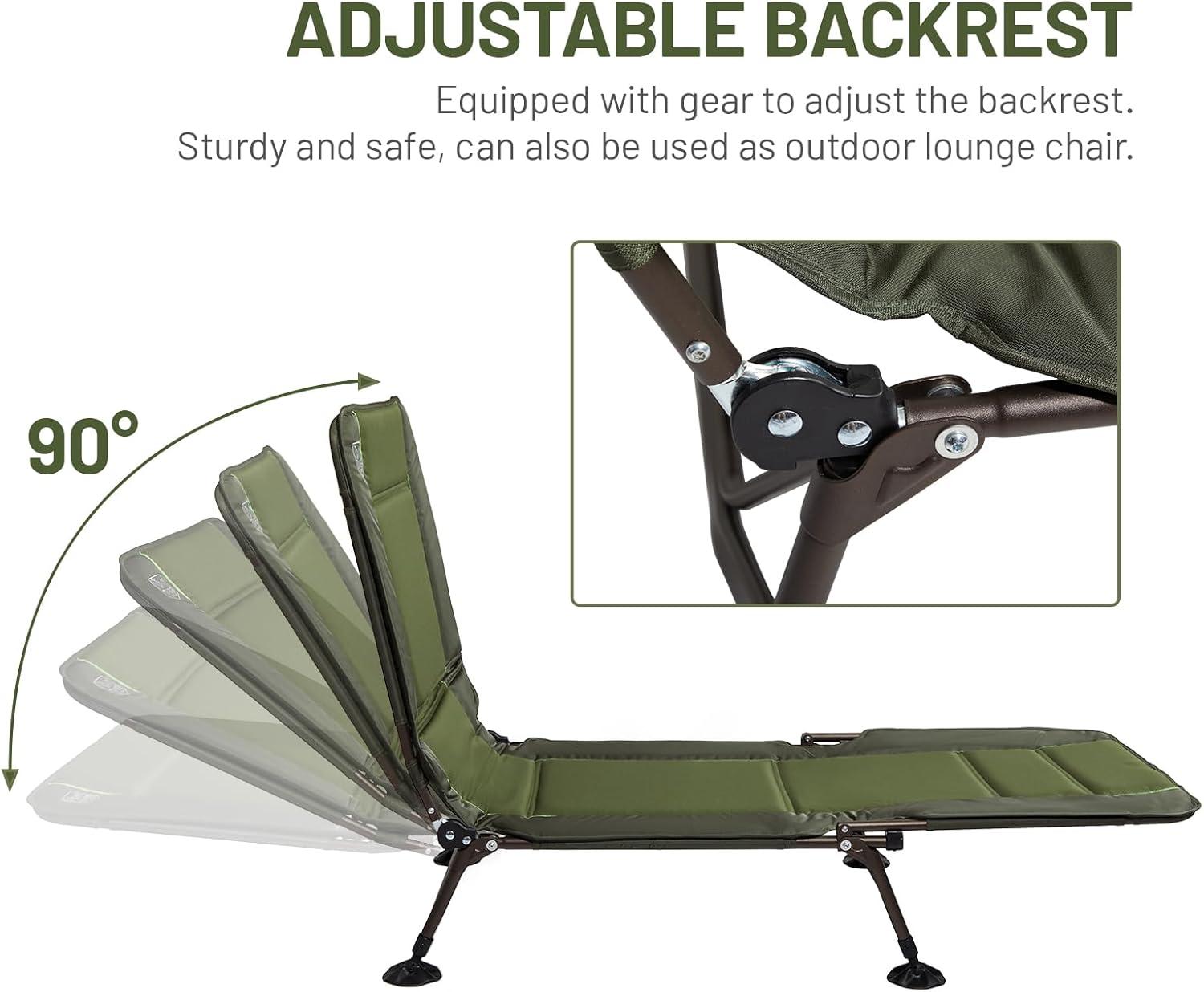 TIMBER RIDGE Camping Cot, Camping Cots for Adults with Comfortable Camping Mattress, Portable Folding Bed, Sleeping Cot, Heavy Duty Tent Cot for Travel, Camping Bed