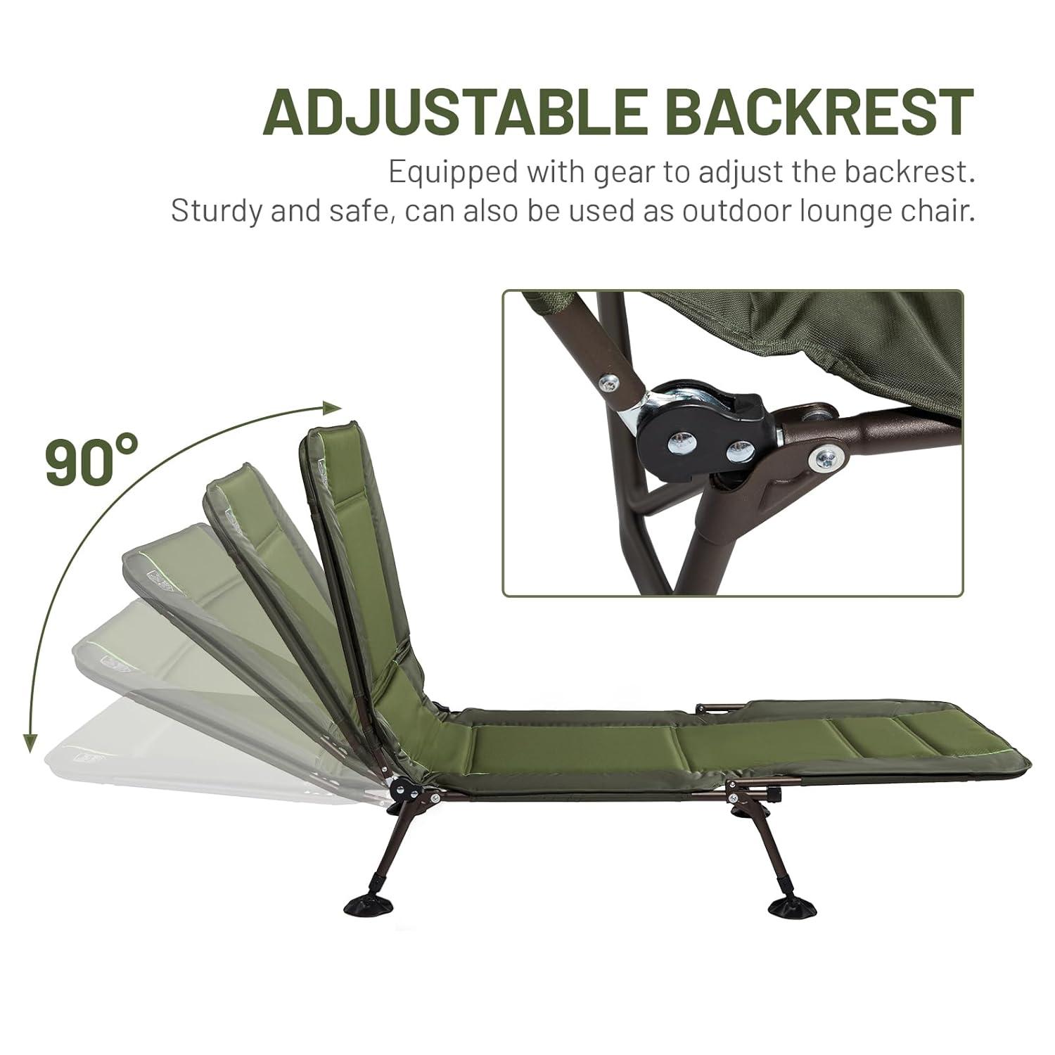 TIMBER RIDGE Camping Cot, Camping Cots for Adults with Comfortable Camping Mattress, Portable Folding Bed, Sleeping Cot, Heavy Duty Tent Cot for Travel, Camping Bed