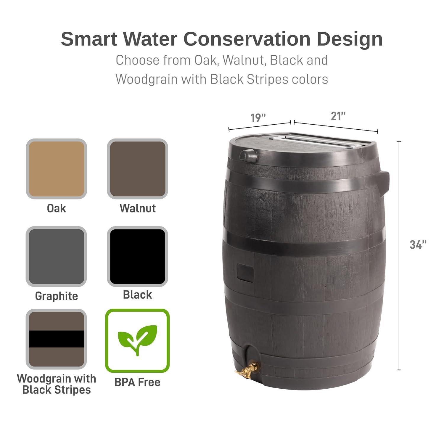 RTS Companies RTS Home Accents 50 Gallon Eco Rain Barrel