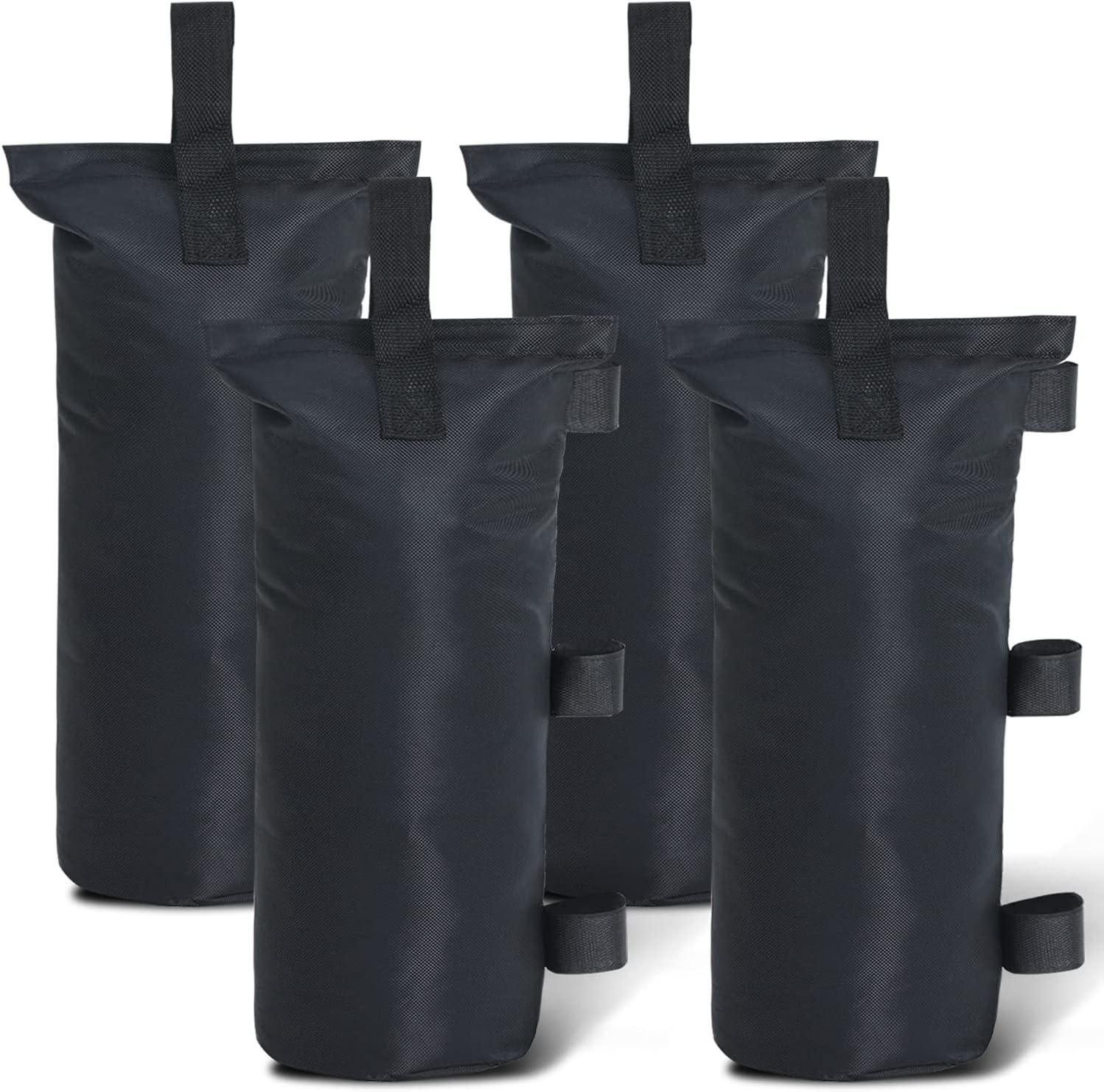 Black 112 LB Heavy-Duty Canopy Sand Bags, 4-Pack