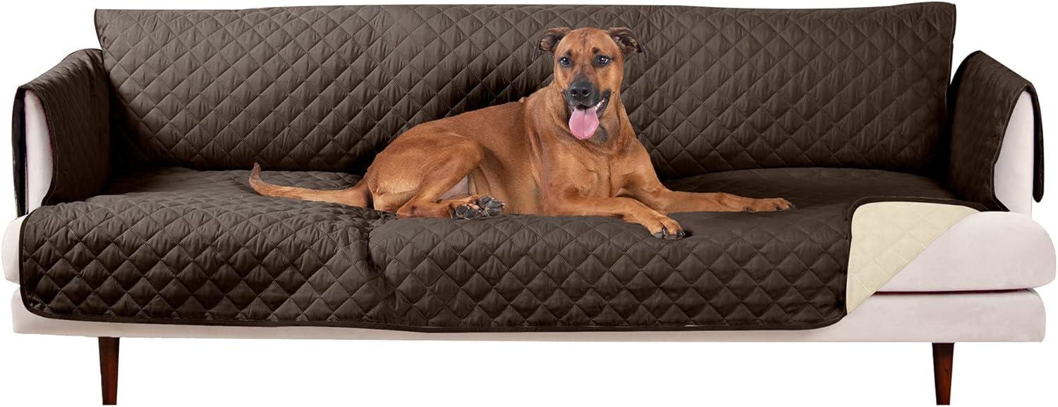 FurHaven Water Resistant Reversible Sofa Cover Furniture Protector