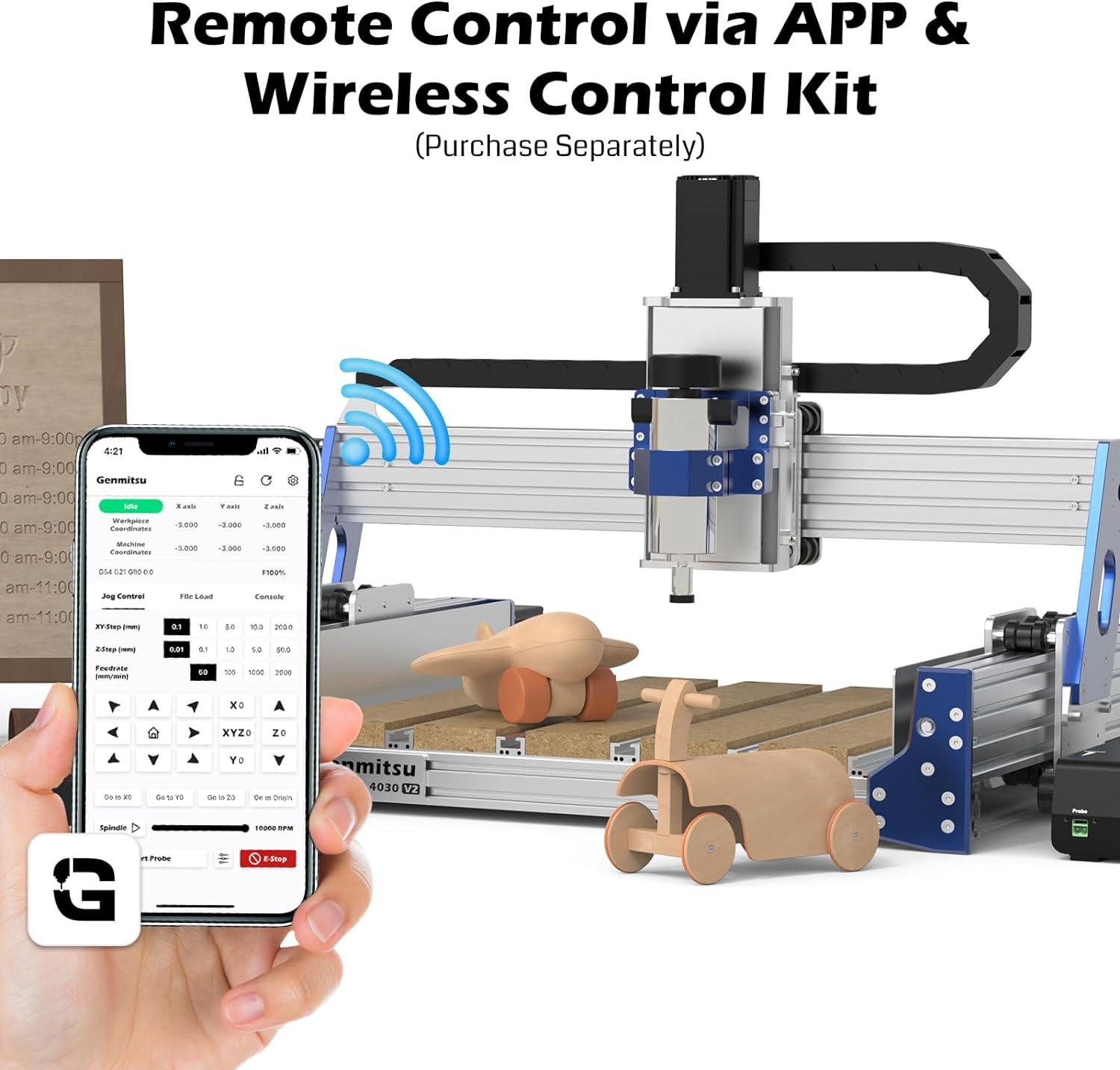 Genmitsu CNC Router Machine PROVerXL 4030 V2, Fast Speed for Wood Metal Acrylic PCB MDF, Upgrade 3 Axis Engraving Machine with Closed-Loop Motor and Ball Screw