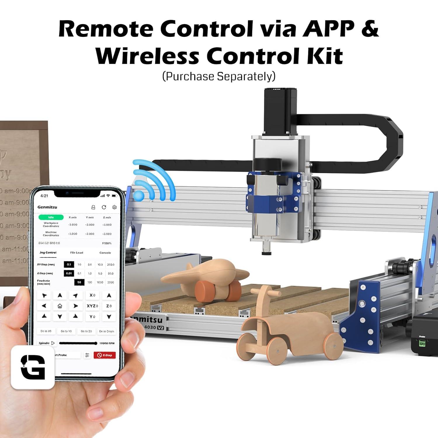 Genmitsu CNC Router Machine PROVerXL 4030 V2, Fast Speed for Wood Metal Acrylic PCB MDF, Upgrade 3 Axis Engraving Machine with Closed-Loop Motor and Ball Screw