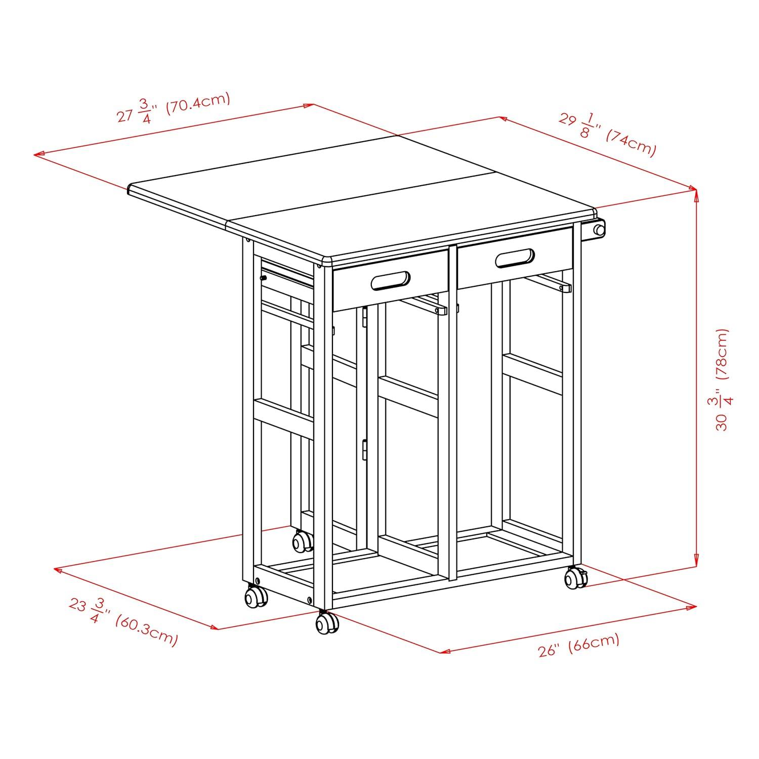 Winsome 3pc Suzanne Extendable Dining Table Set Space Saver Coffee : Modern Round, 2 Stools Included, Wood Frame