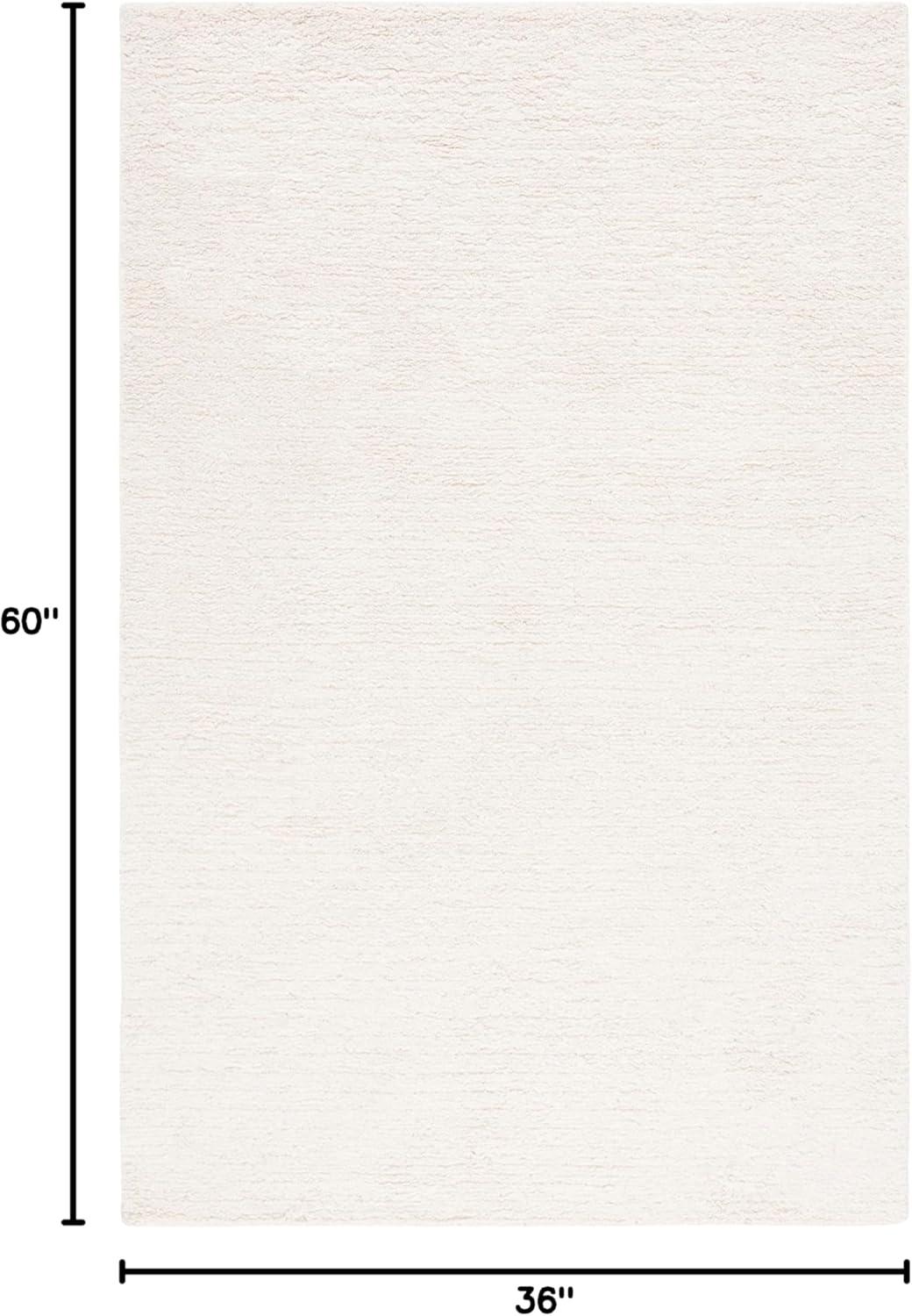 SAFAVIEH Casablanca Collection Accent Rug - 3' x 5', Ivory, Handmade Stripe Wool 0.8-inch Thick, Ideal for High Traffic Areas in Entryway, Living Room, Bedroom (CSB792A)