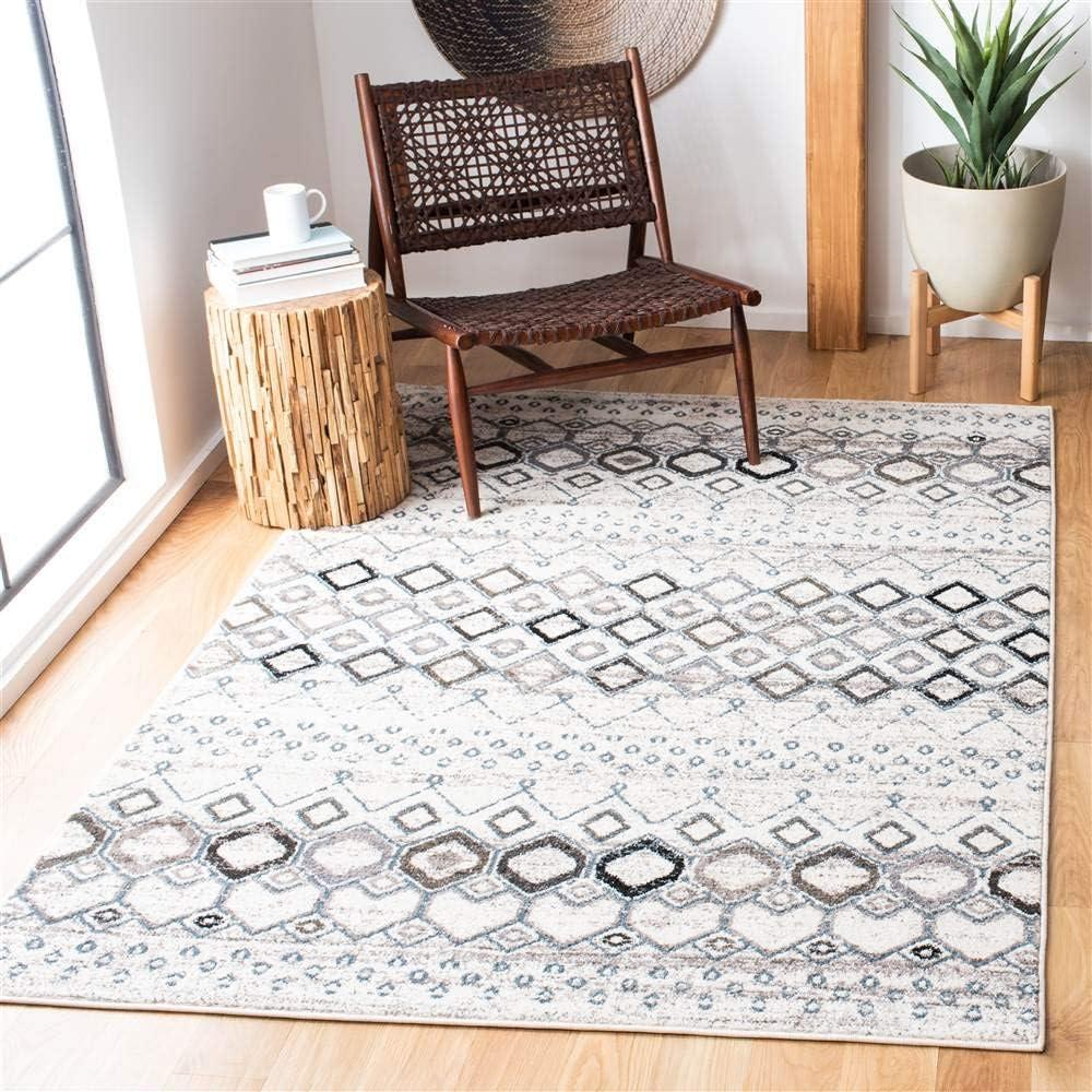 Safavieh Amsterdam Gladwin Geometric Area Rug, Ivory/Grey, 10' x 14'