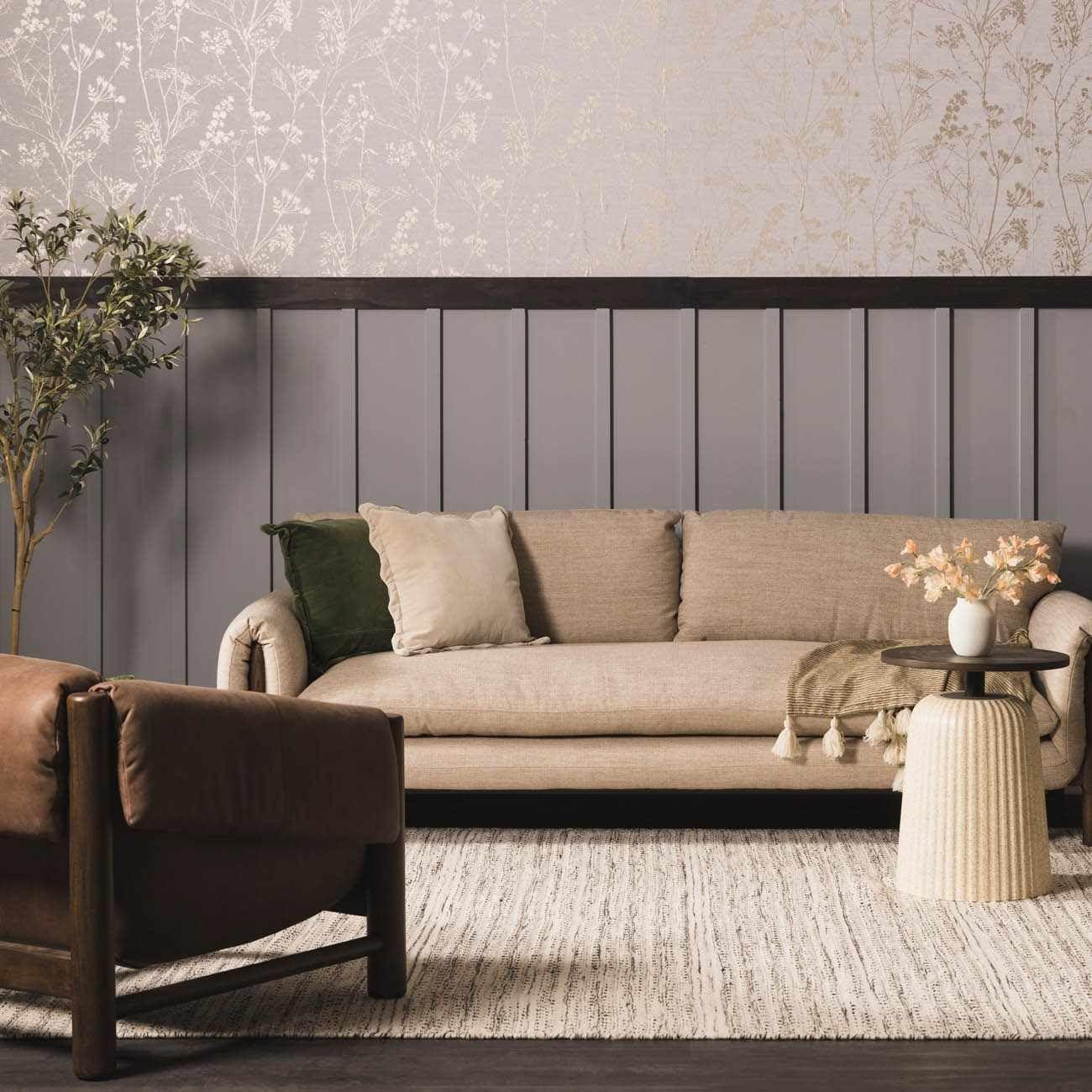 BoutiqueRugs Williford Boho Hand Woven Wool Natural Fiber Area Rug - Farmhouse Neutral Color Carpet for Living Room, Bedroom - Cream, Black - 8'10" x 12' (9x12)