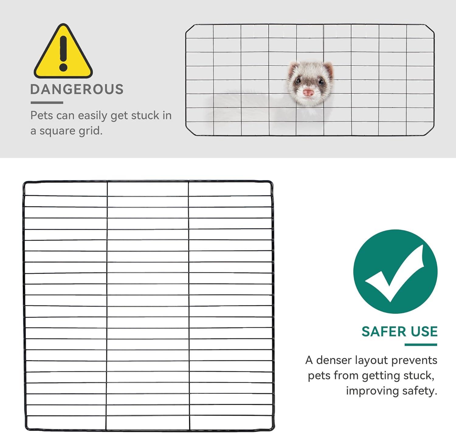 YITAHOME Cat Cage Indoor Cat Enclosures DIY Cat Playpen Metal Kennel with Extra Large Hammock for 1-2 Cats, Ferret, Chinchilla, Rabbit, Small Animals