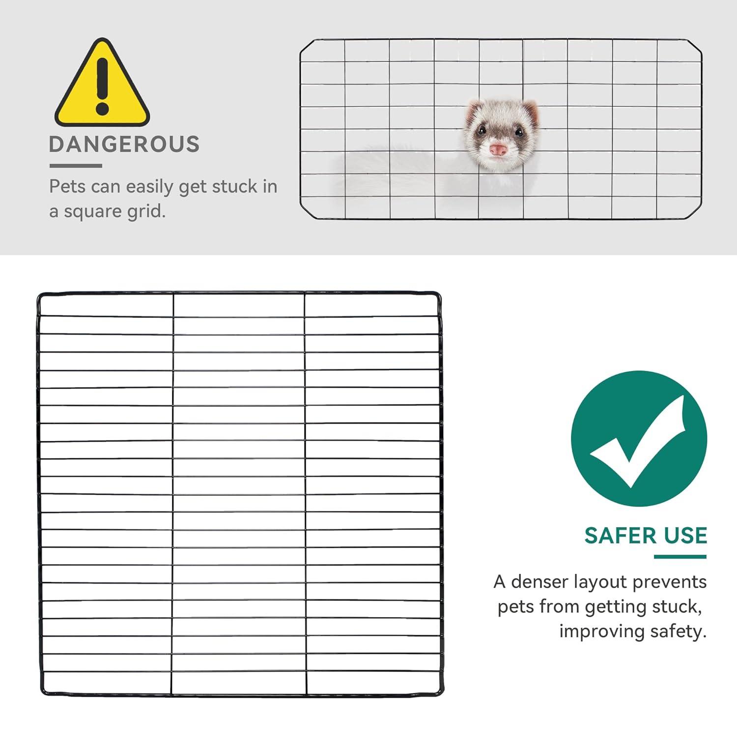 YITAHOME Cat Cage Indoor Cat Enclosures DIY Cat Playpen Metal Kennel with Extra Large Hammock for 1-2 Cats, Ferret, Chinchilla, Rabbit, Small Animals