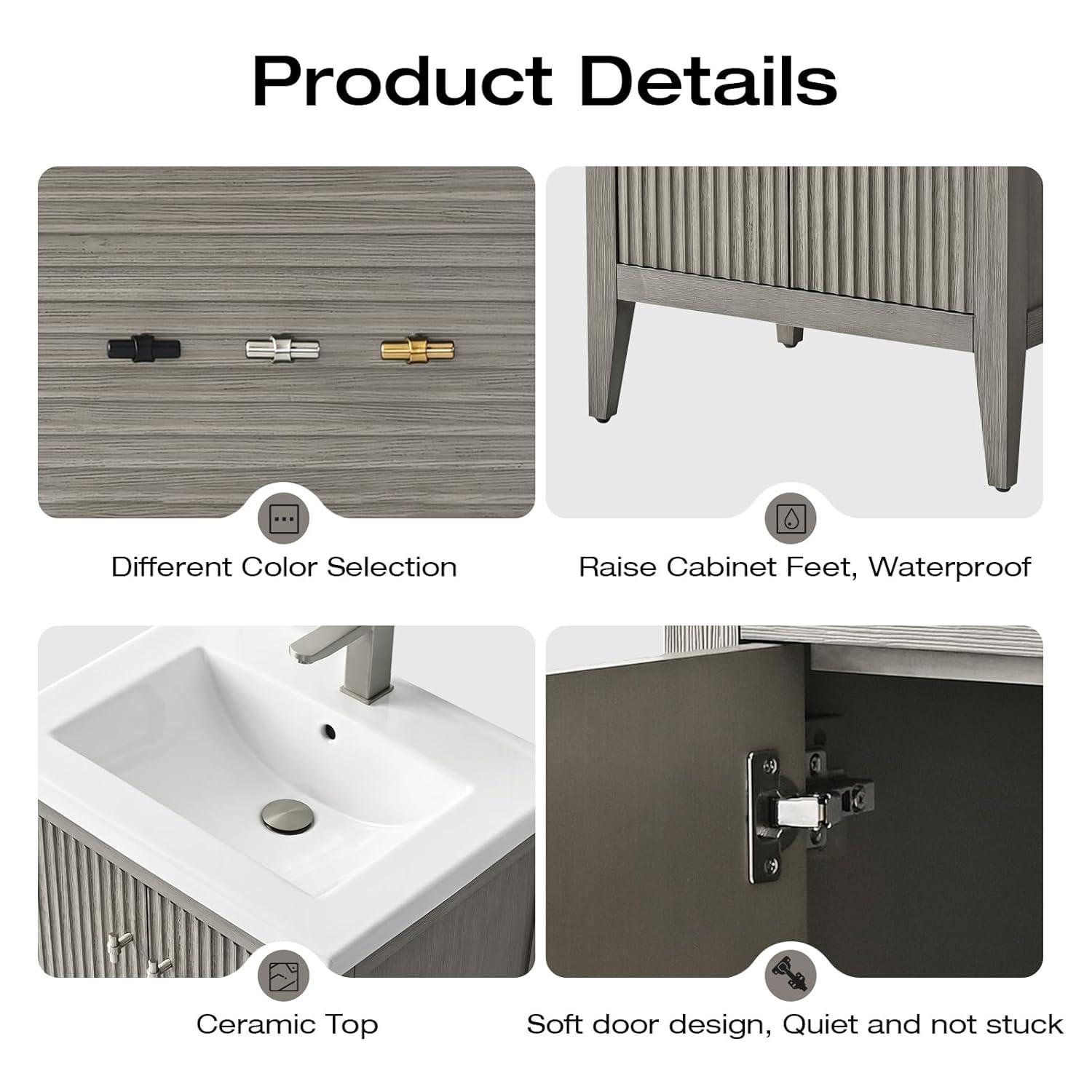 24" Single Bathroom Vanity Set