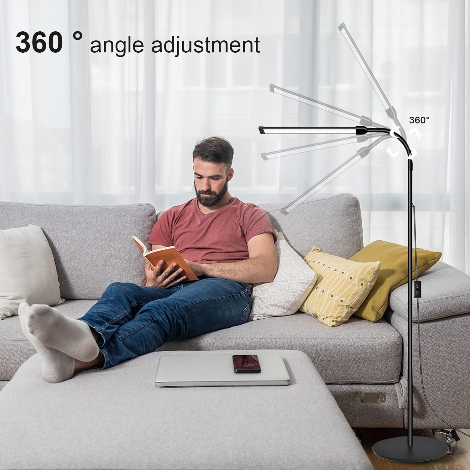LED Floor Lamp for Reading Floor Lamp for Home Office Lash Light Tattoo Light Standing Lamp for Bedroom Task Craft Sewing Nail Lights