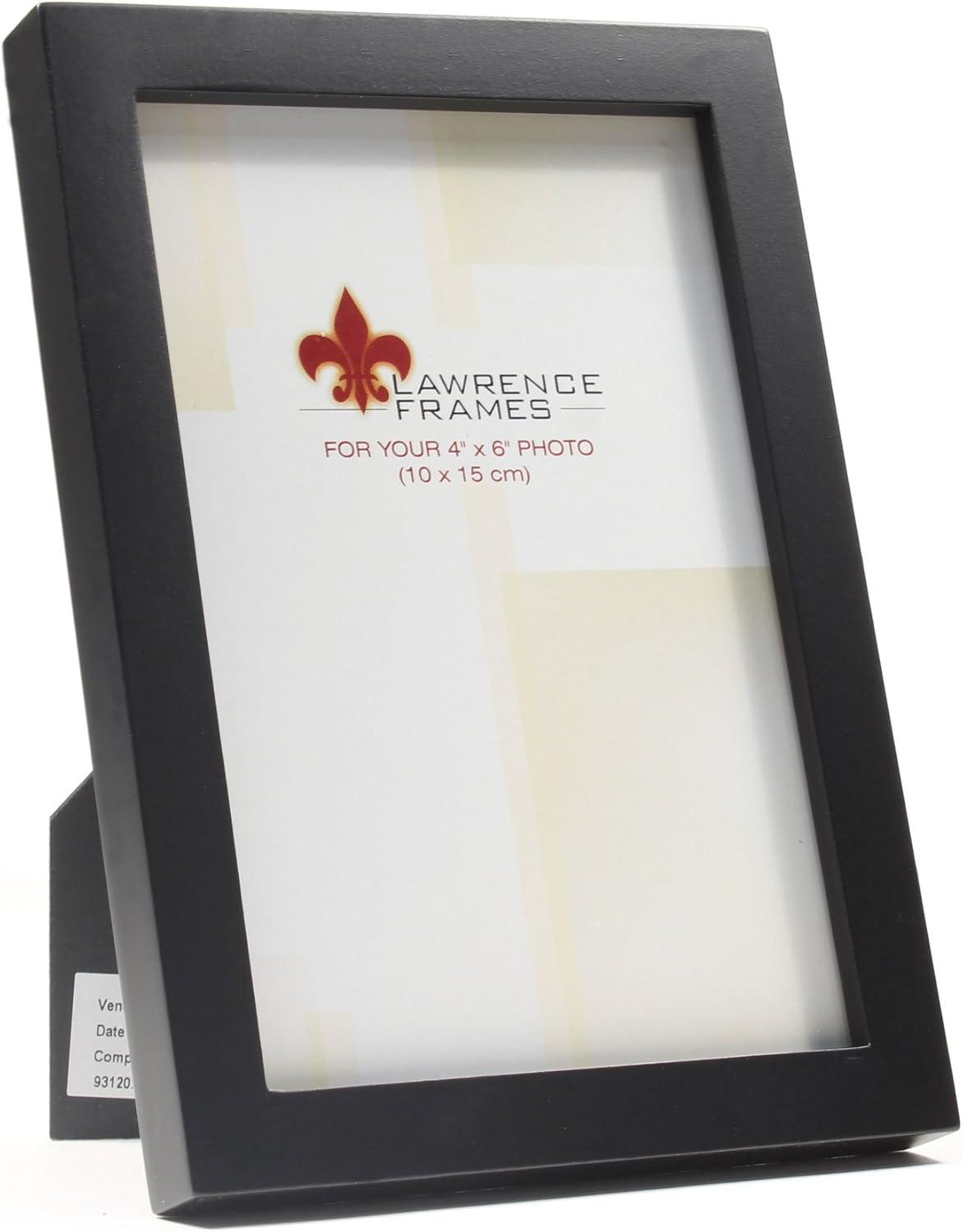 Lawrence Frames 4x6 Wood Tabletop Picture Frame, Black