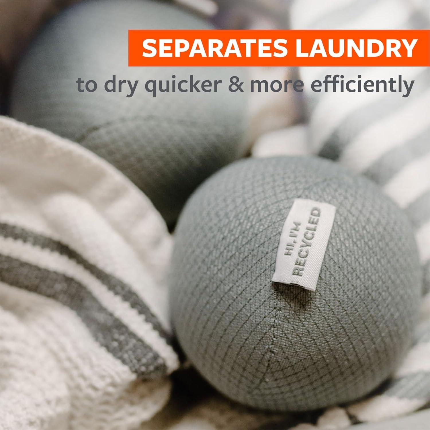 Full Circle Home Full Circle Loads of Fun Anti-Static Dryer, Set of 3 – Quiet, Scent-Free and Hypoallergenic Reusable Fabric Softener Laundry Balls – Non Toxic and Vegan, Gray 3 Count