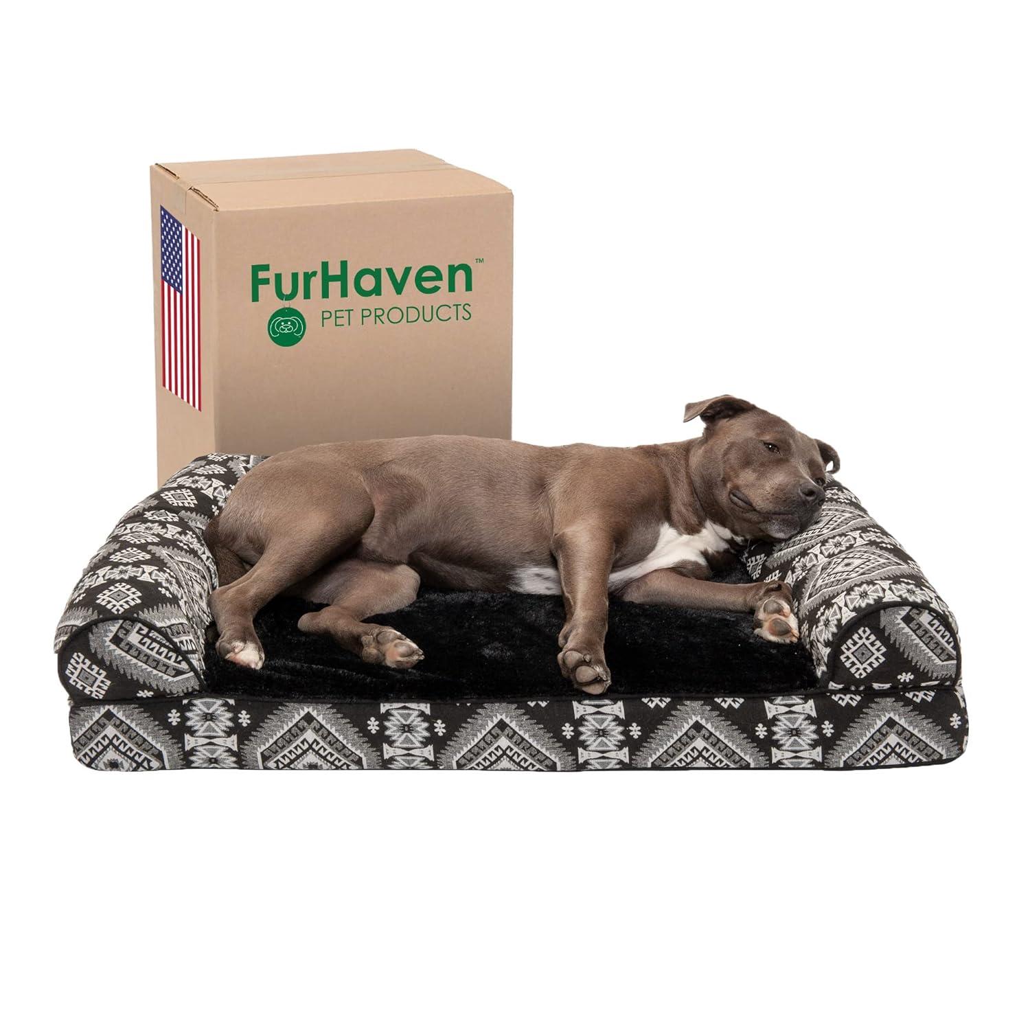 Luxe Fur & Performance Linen Sofa Bed