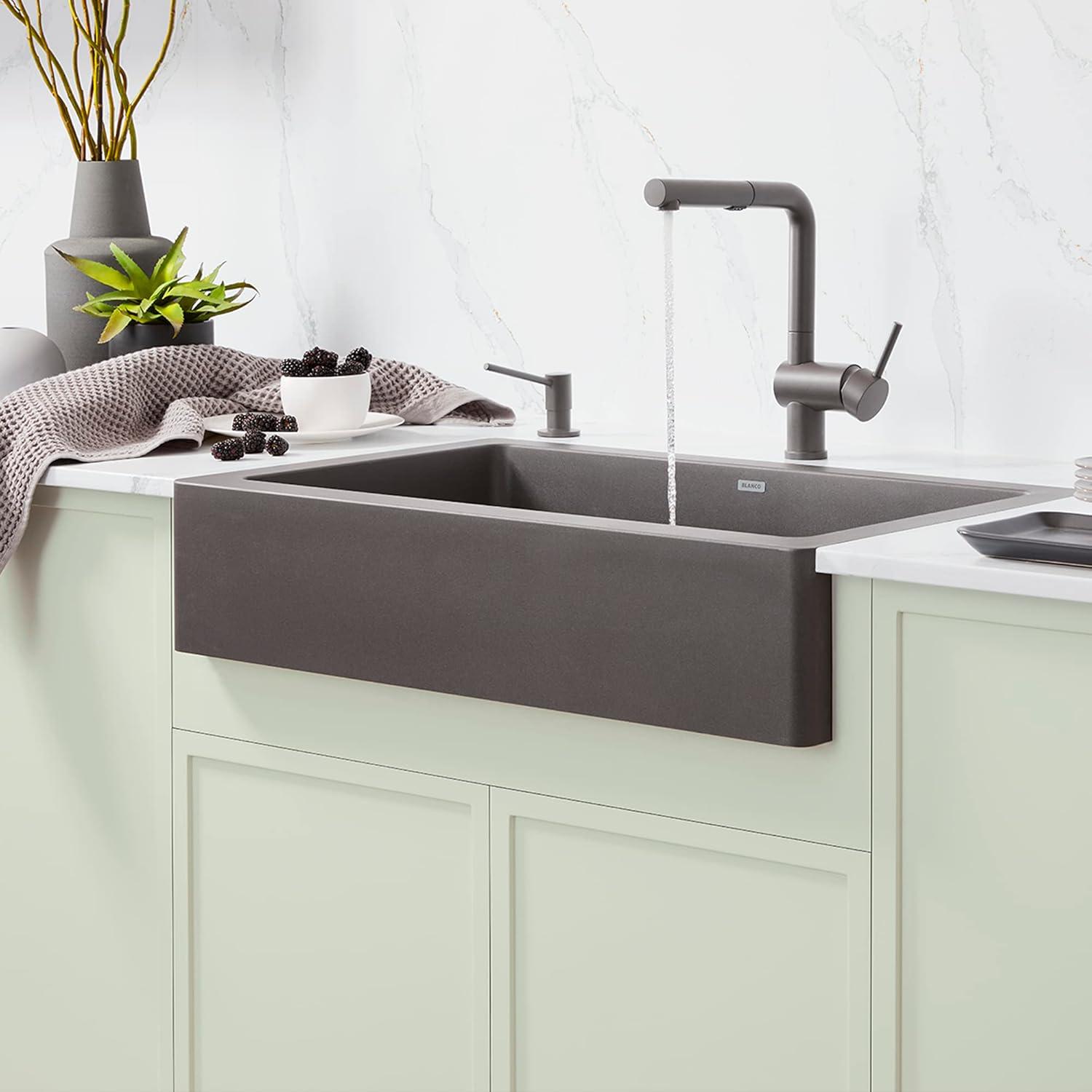 Linus Low Arc Pull-Out Dual-Spray Kitchen Faucet
