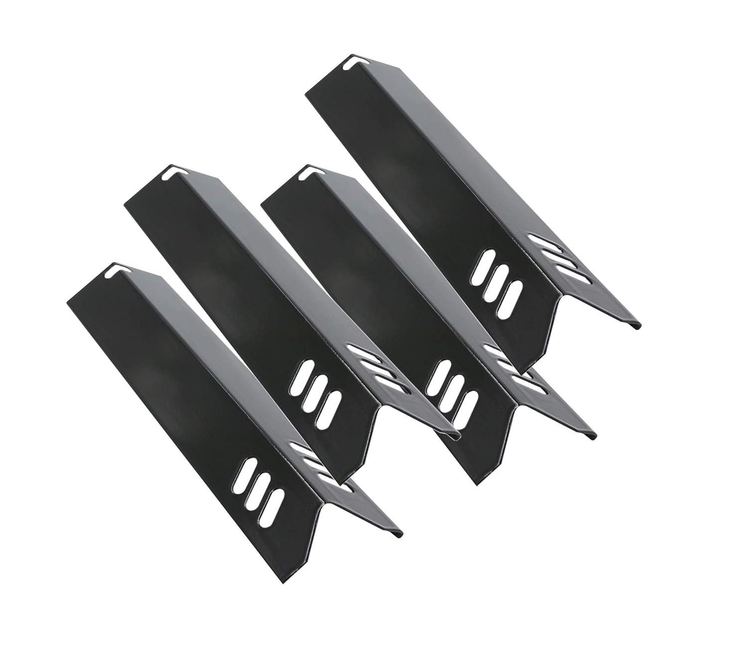Unicook 15 Inch Grill Heat Plates for Dyna-Glo, Grill Burner Covers, Grill Parts Porcelain Heat Shields for Backyard, 4 Pack