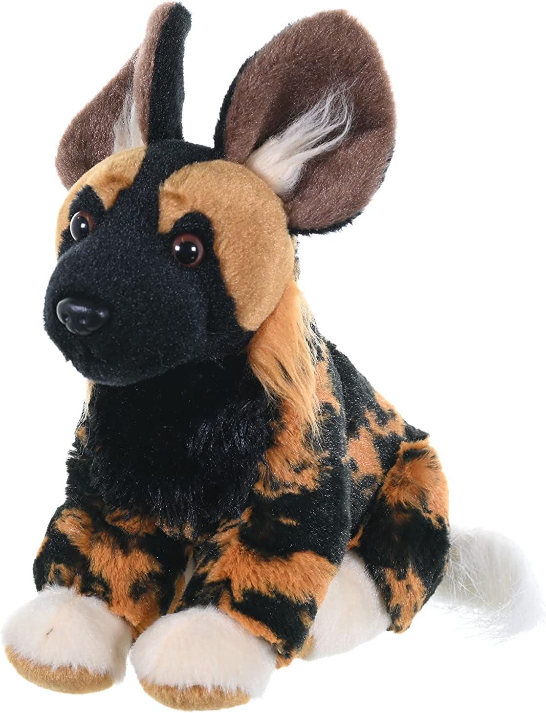 Wild Republic Cuddlekins Mini African Wild Dog Stuffed Animal, 8 Inches