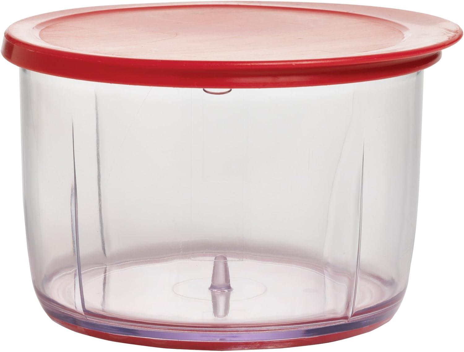 Chef'n VeggiChop Hand-Powered Food Chopper, Cherry