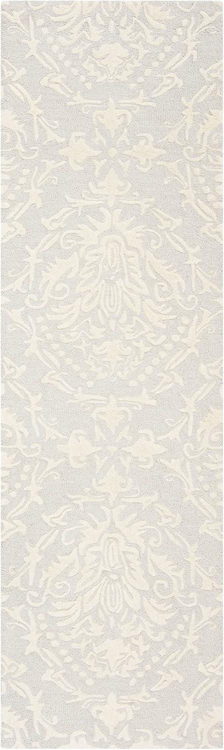 Blossom BLM107 Hand Tufted Indoor Runner Rug - Blue/Ivory - 2'3"x6' - Safavieh