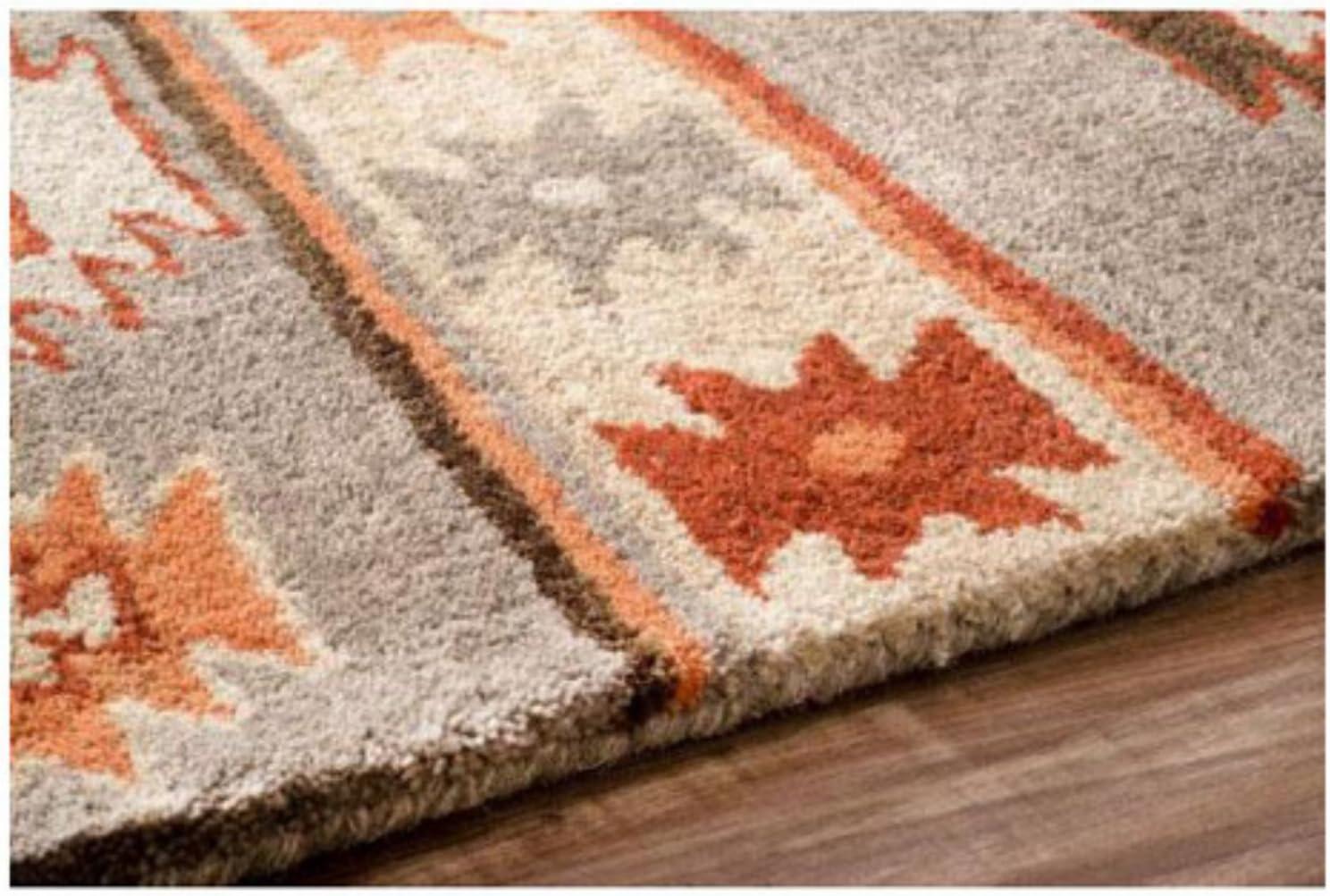 4'x6' Hand Tufted Shyla Area Rug Beige - nuLOOM: Wool, Bohemian Style, Medium Pile, Indoor Use