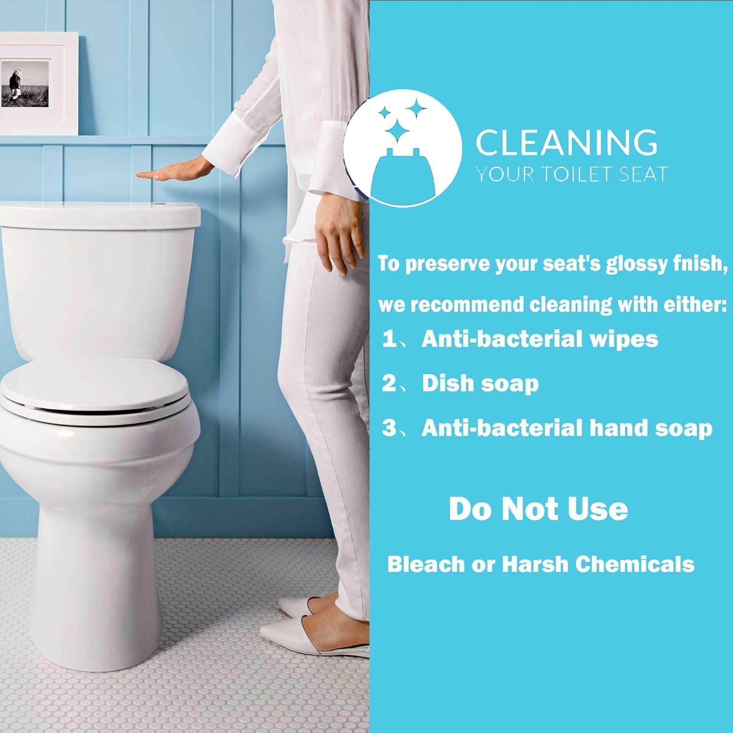 KOHLER 4636-RL-0 Cachet ReadyLatch Elongated Toilet Seat, Quiet-Close Lid and Seat, Countoured Seat, Grip-Tight Bumpers and Installation Hardware, White