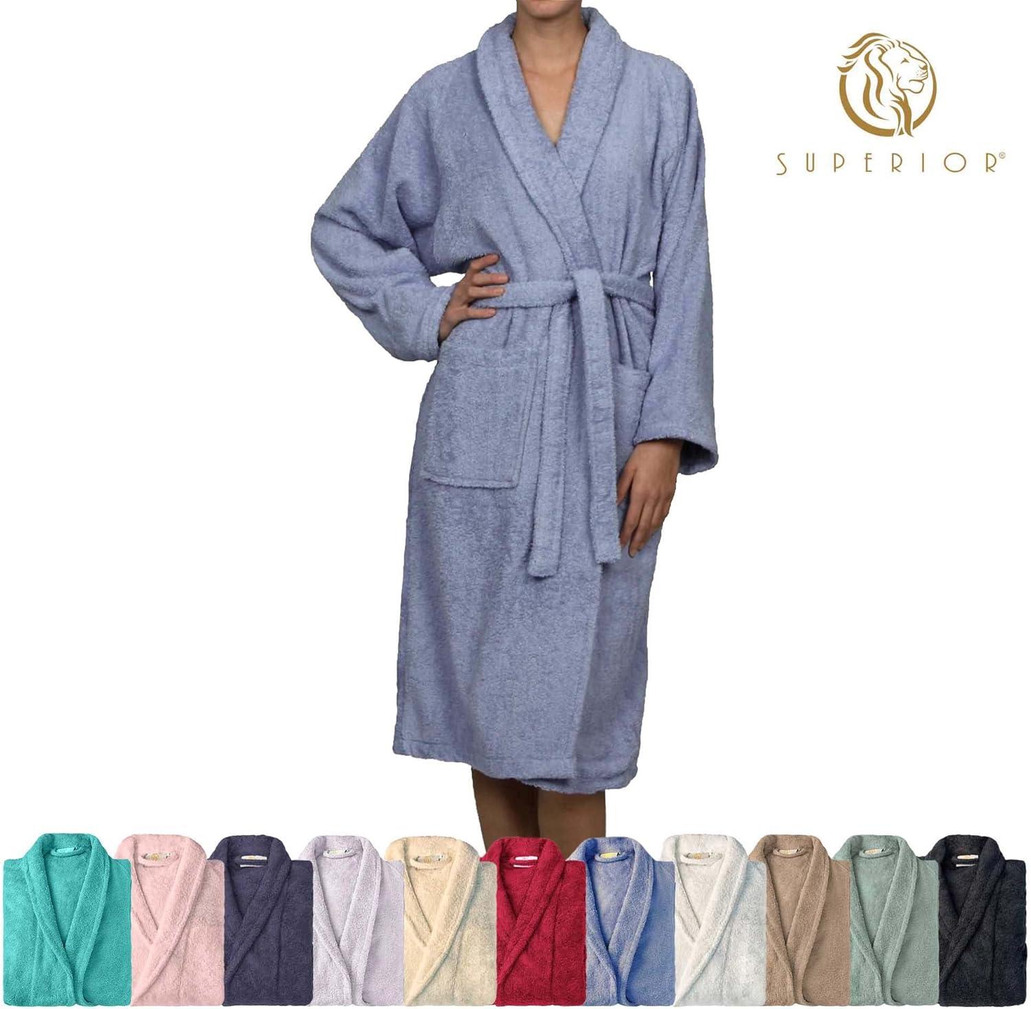 Small Lilac Cotton Terry Cloth Bathrobe