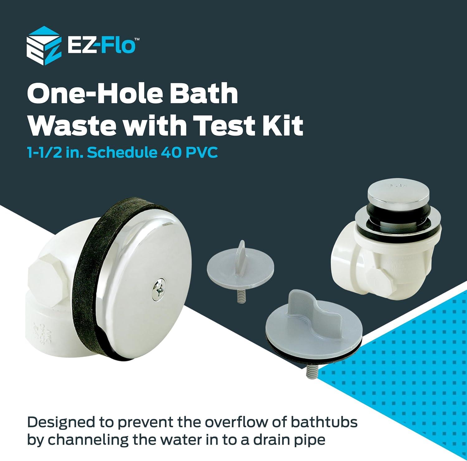 Eastman 35228 Sch. 40 One Hole Bath Waste with Test Kit
