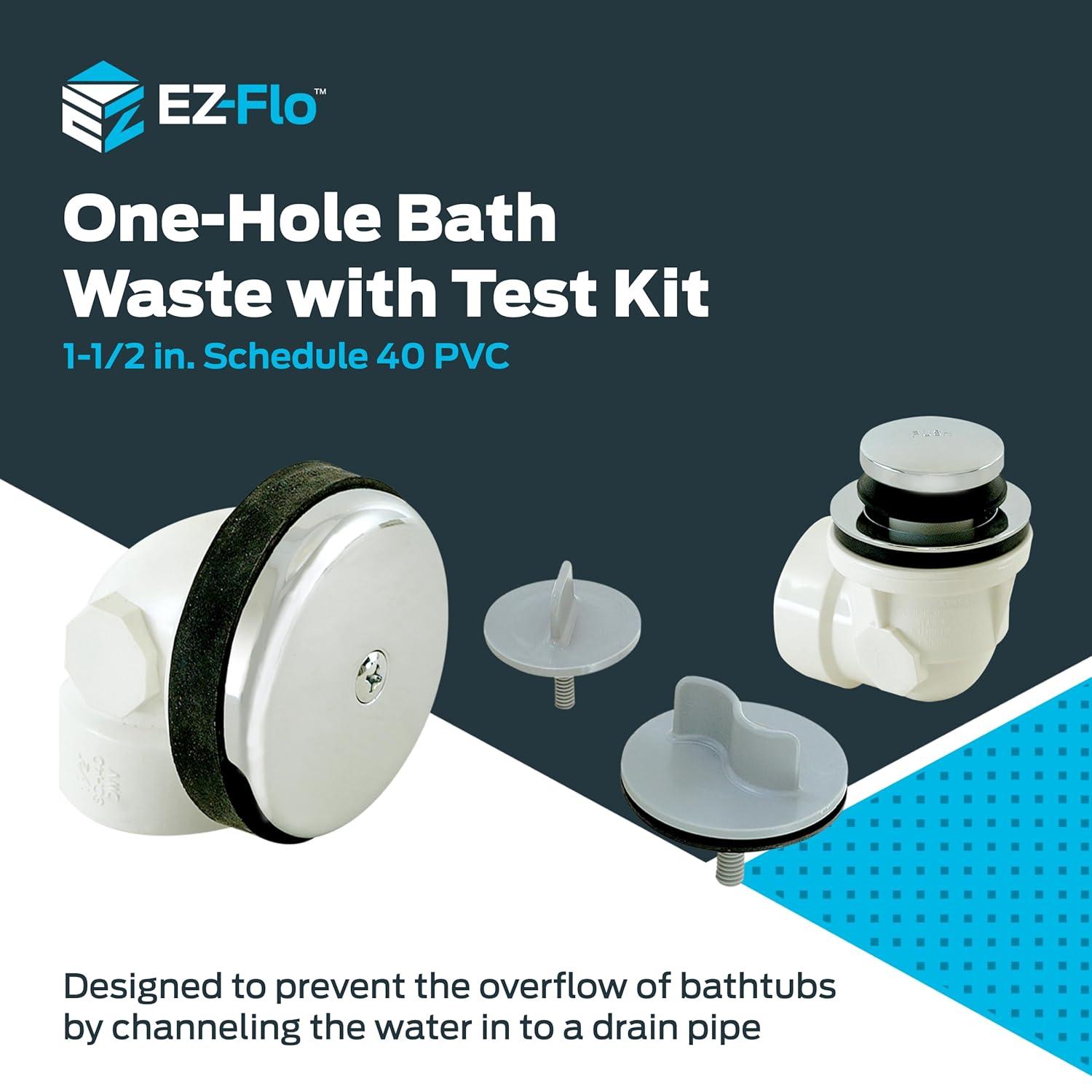 Eastman 35228 Sch. 40 One Hole Bath Waste with Test Kit