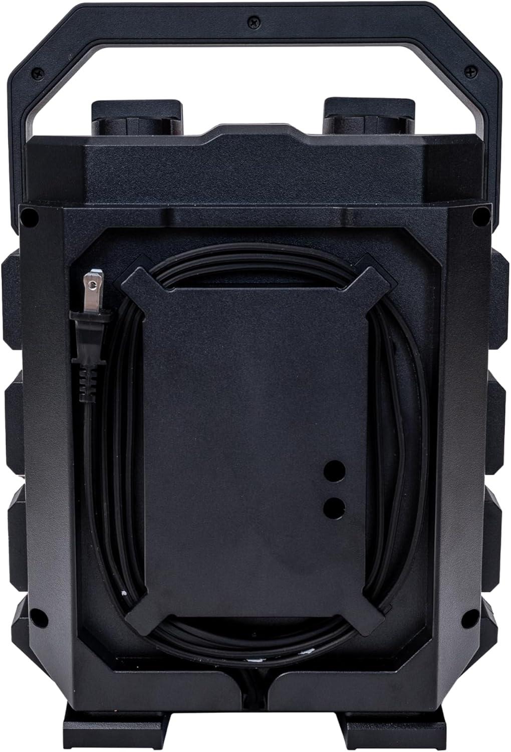 Comfort Zone Utility Space Heater with Foldable Handle for Indoor Use, Adjustable Thermostat, Fan Only Setting, Safety Tip-Over Switch & Overheat Protection