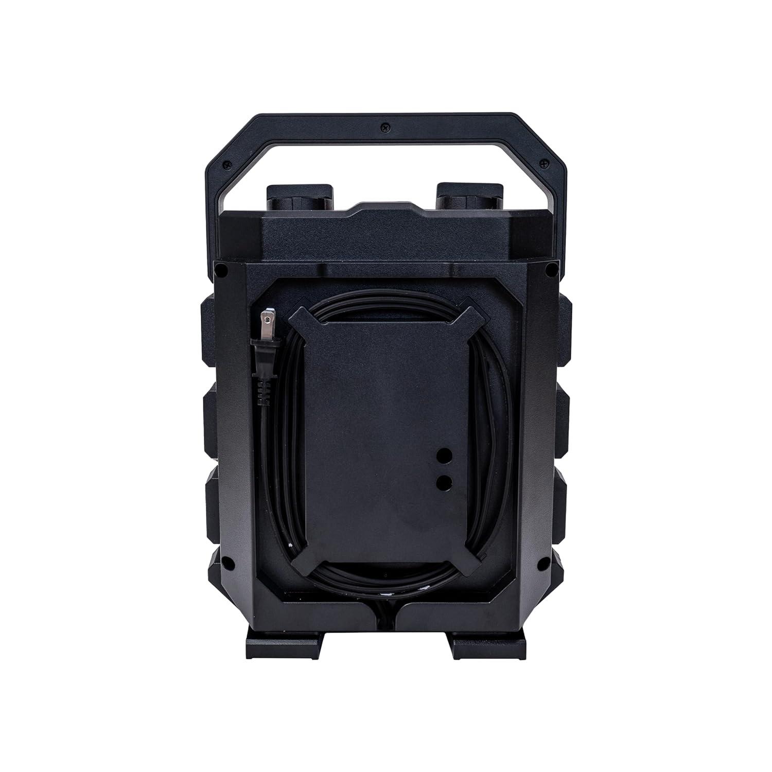 Comfort Zone Utility Space Heater with Foldable Handle for Indoor Use, Adjustable Thermostat, Fan Only Setting, Safety Tip-Over Switch & Overheat Protection