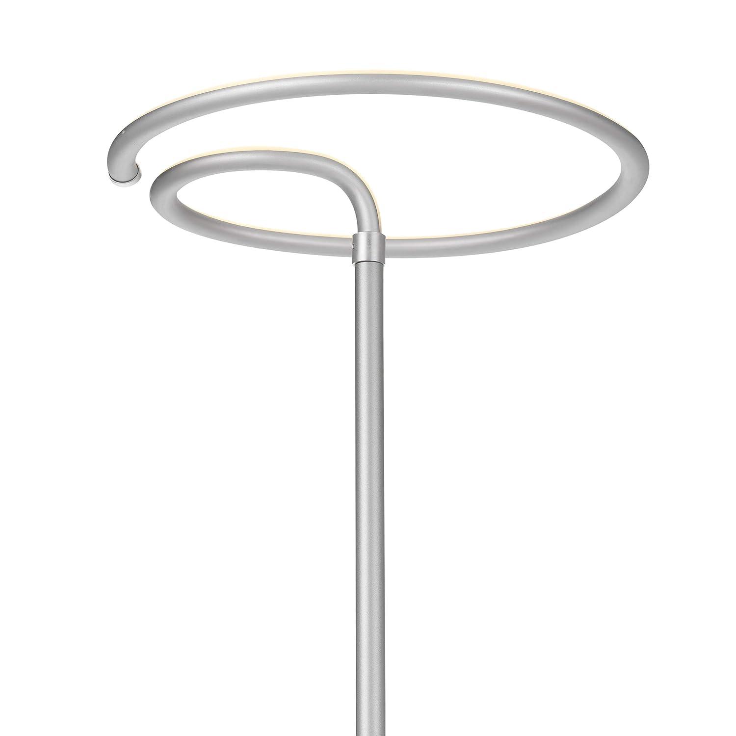 Twizzler Touch Adjustable LED Torchiere Floor Lamp for Kids' Nursery in White
