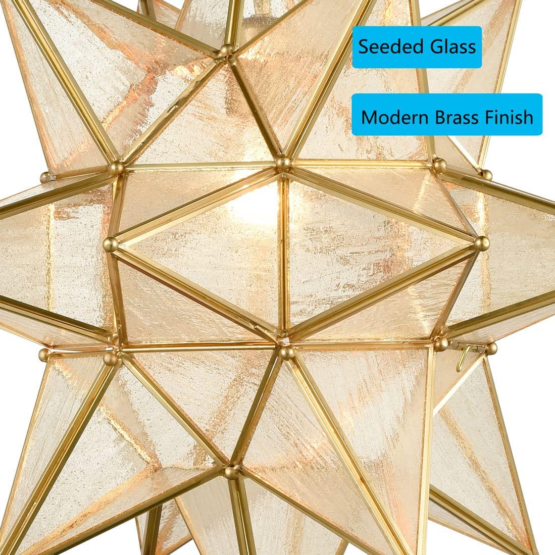 Casablanca Modern Boho Moravian Star Pendant Light 20 Inch Large Black Hanging Light