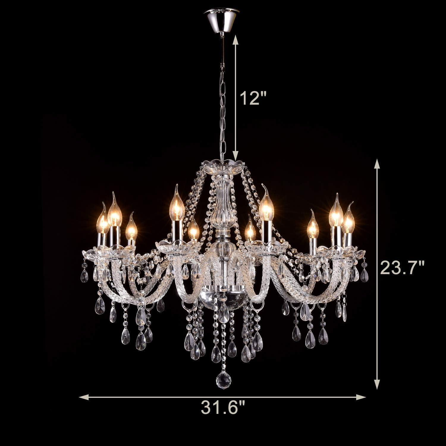 Classic European Crystal Candle Chandelier with 10 Lights