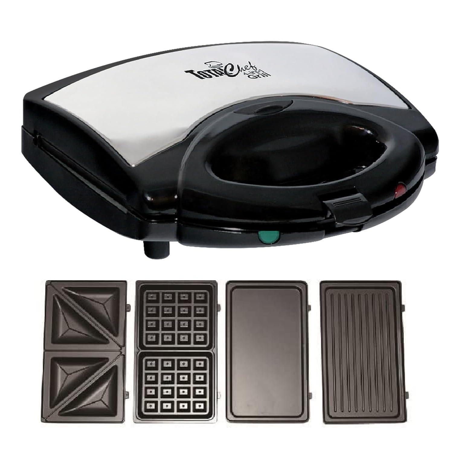 Total Chef Total Chef Electric Griddle Waffle Maker Sandwich Press Open