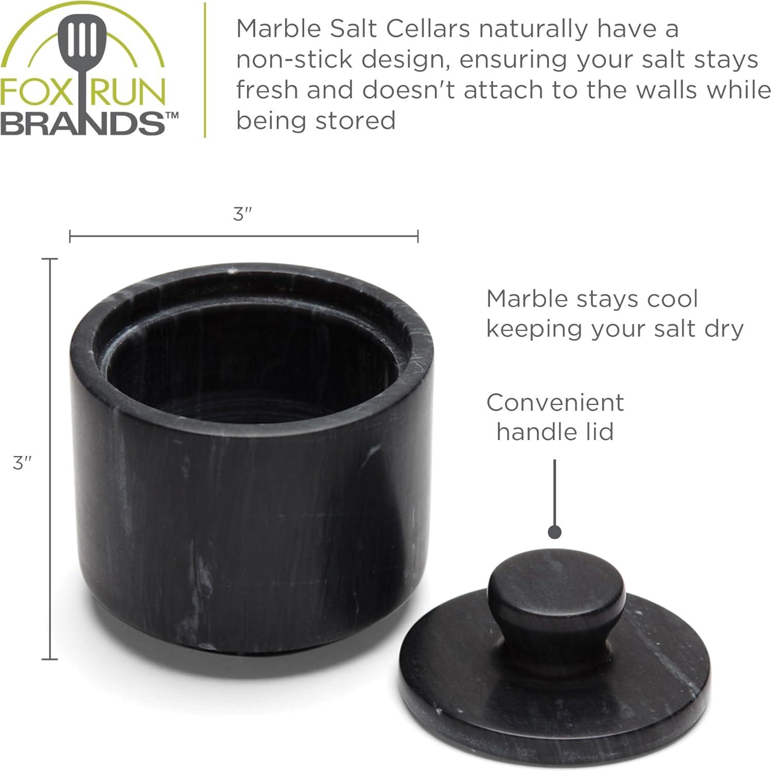 Fox Run Brands Fox Run Brands Marble Salt Cellar, Black