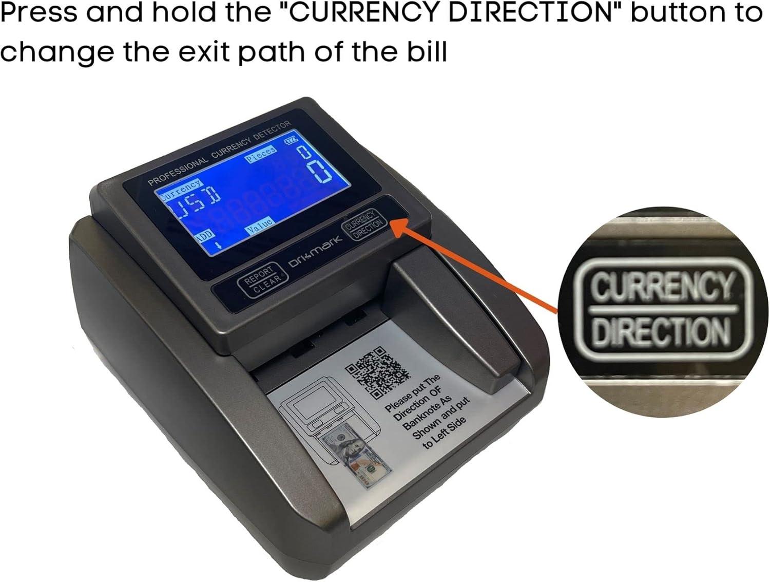 Compact Gray Portable Counterfeit Detector Machine with LCD Display