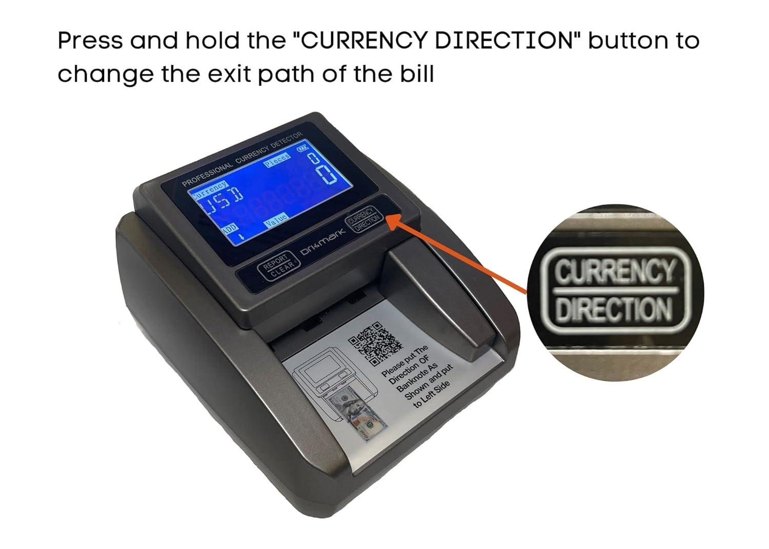 Compact Gray Portable Counterfeit Detector Machine with LCD Display