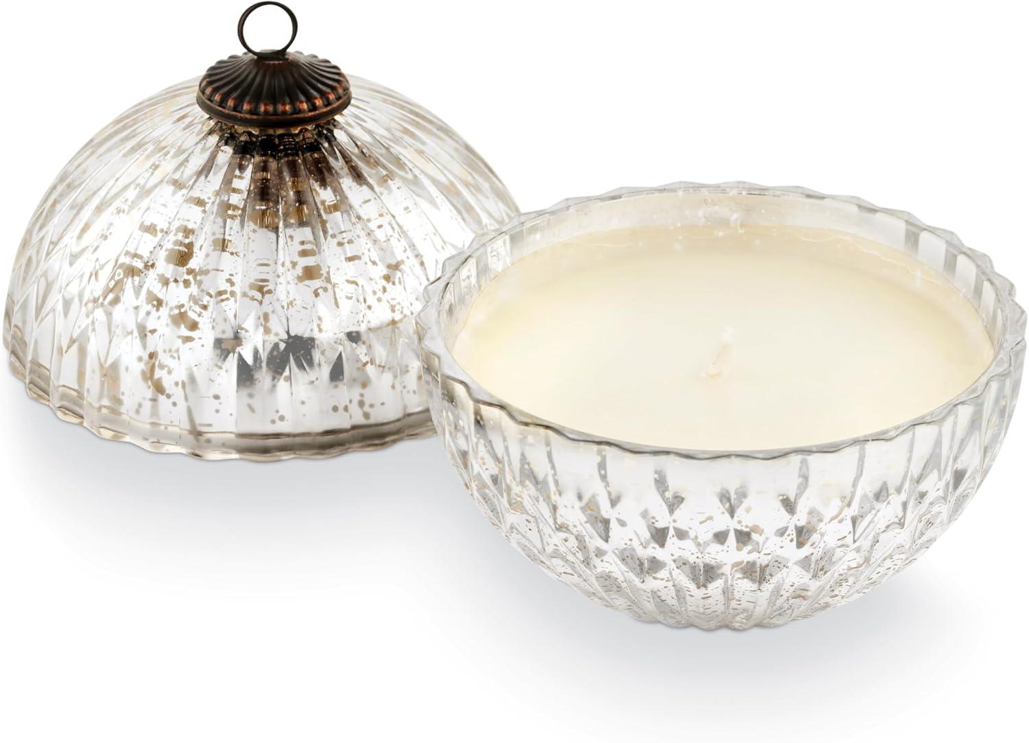 ILLUME Noble Holiday Balsam & Cedar Large Crackle Glass Candle