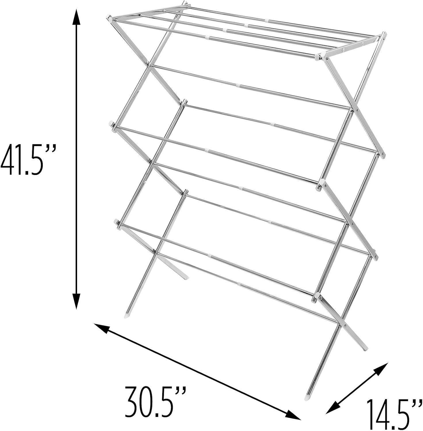 Expandable Chrome Steel Drying Rack with 25 Feet Air Space