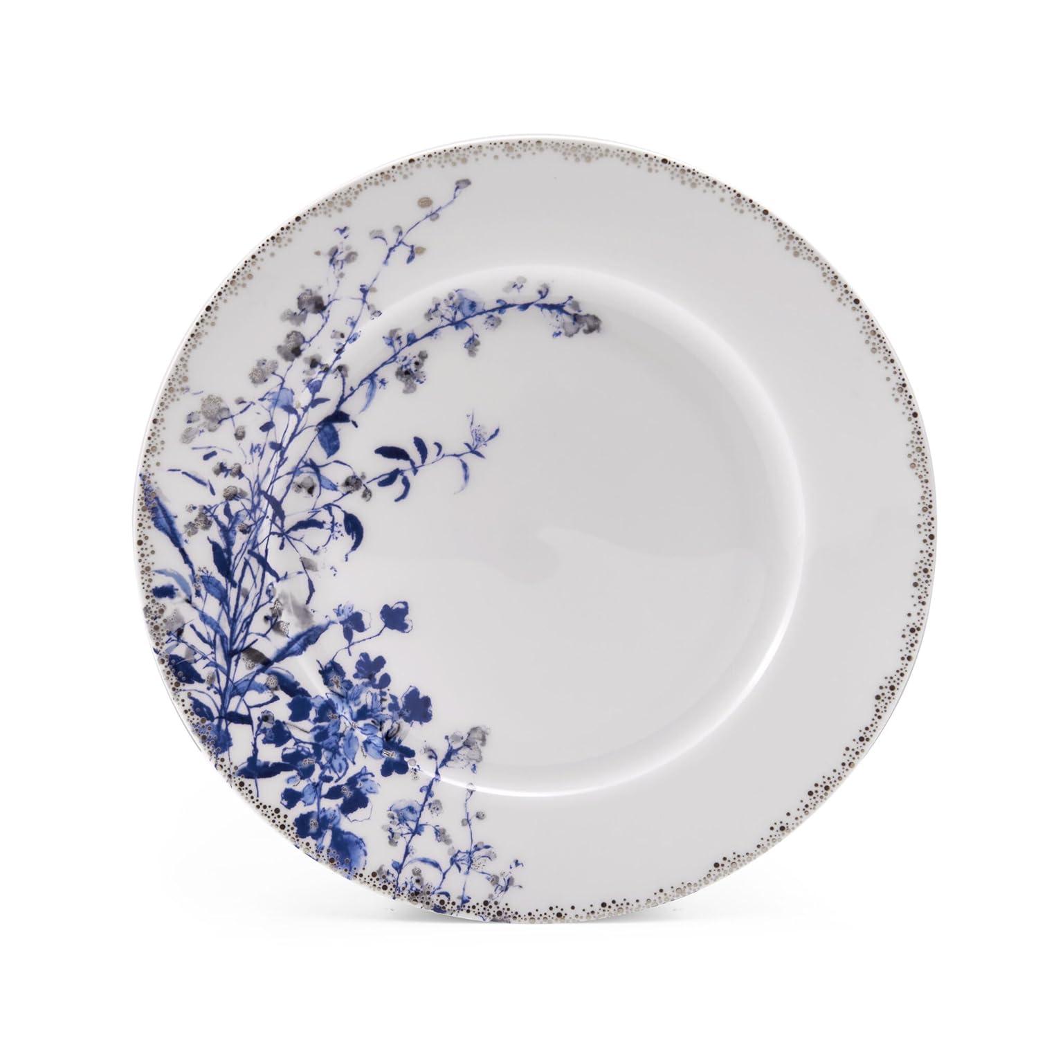 Mikasa Kaia Floral Bone China Dinner Plates, Set of 4, 11 Inch